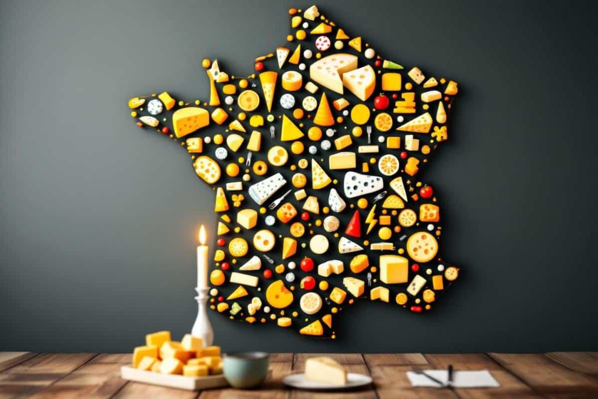 Carte des fromages de France par région et AOP
